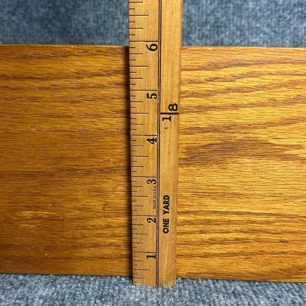 Vintage wooden handmade shelf 6x15 solid oak curved corbel brackets cottage